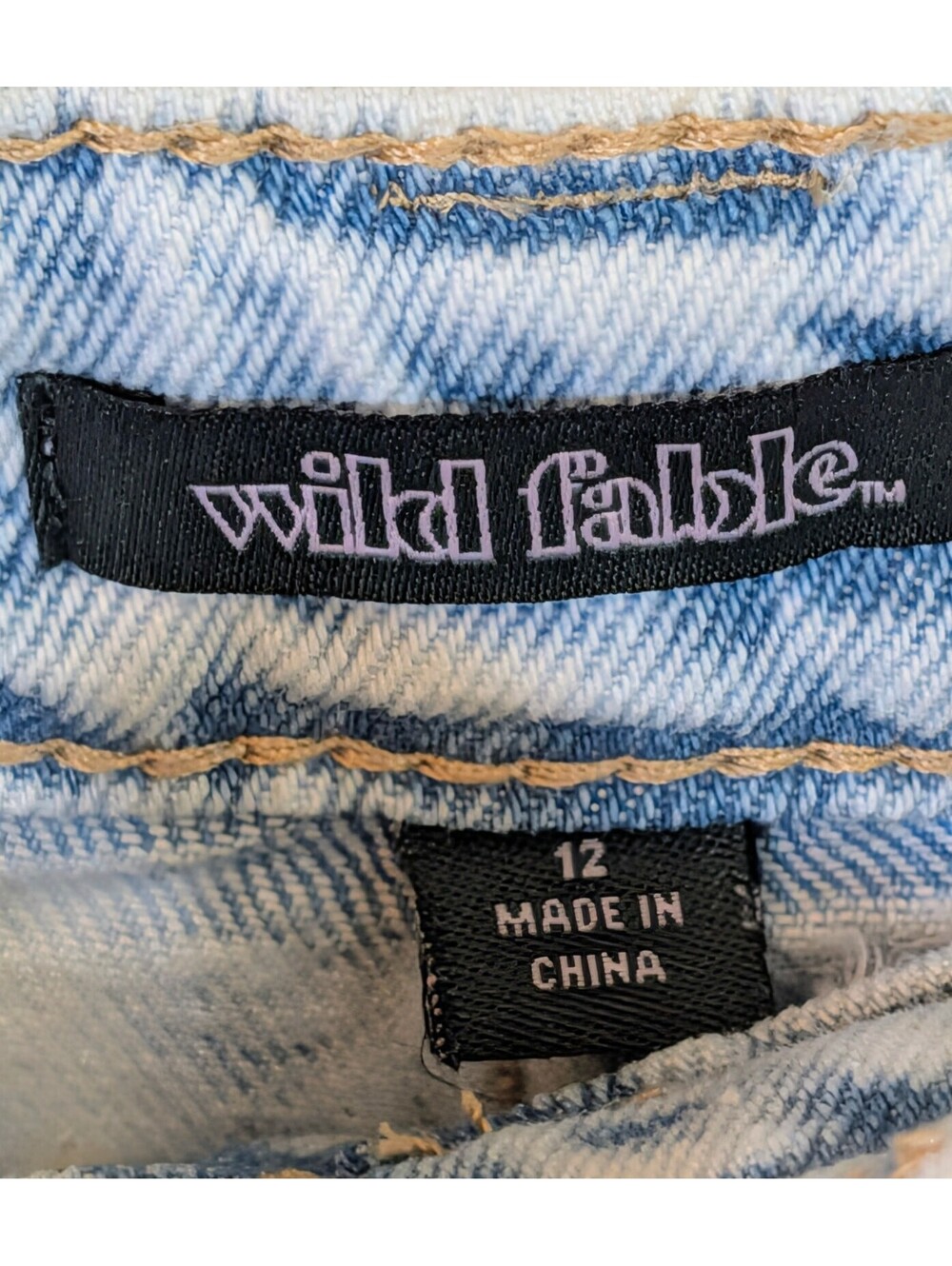 Wild Fable Womens Acid Wash High Rise Balloon Jeans Baggy Crop 80s Size 12 - Picture 7 of 7